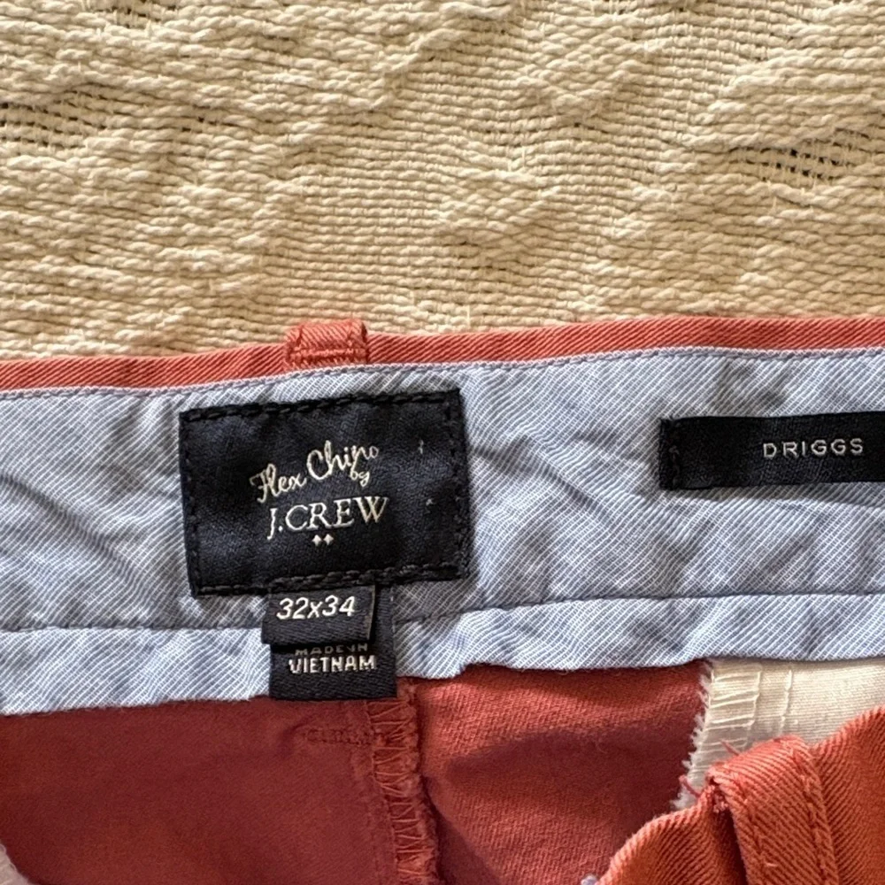 J Crew flex chino Men's Driggs Coral Pants Gently Loved 32x34